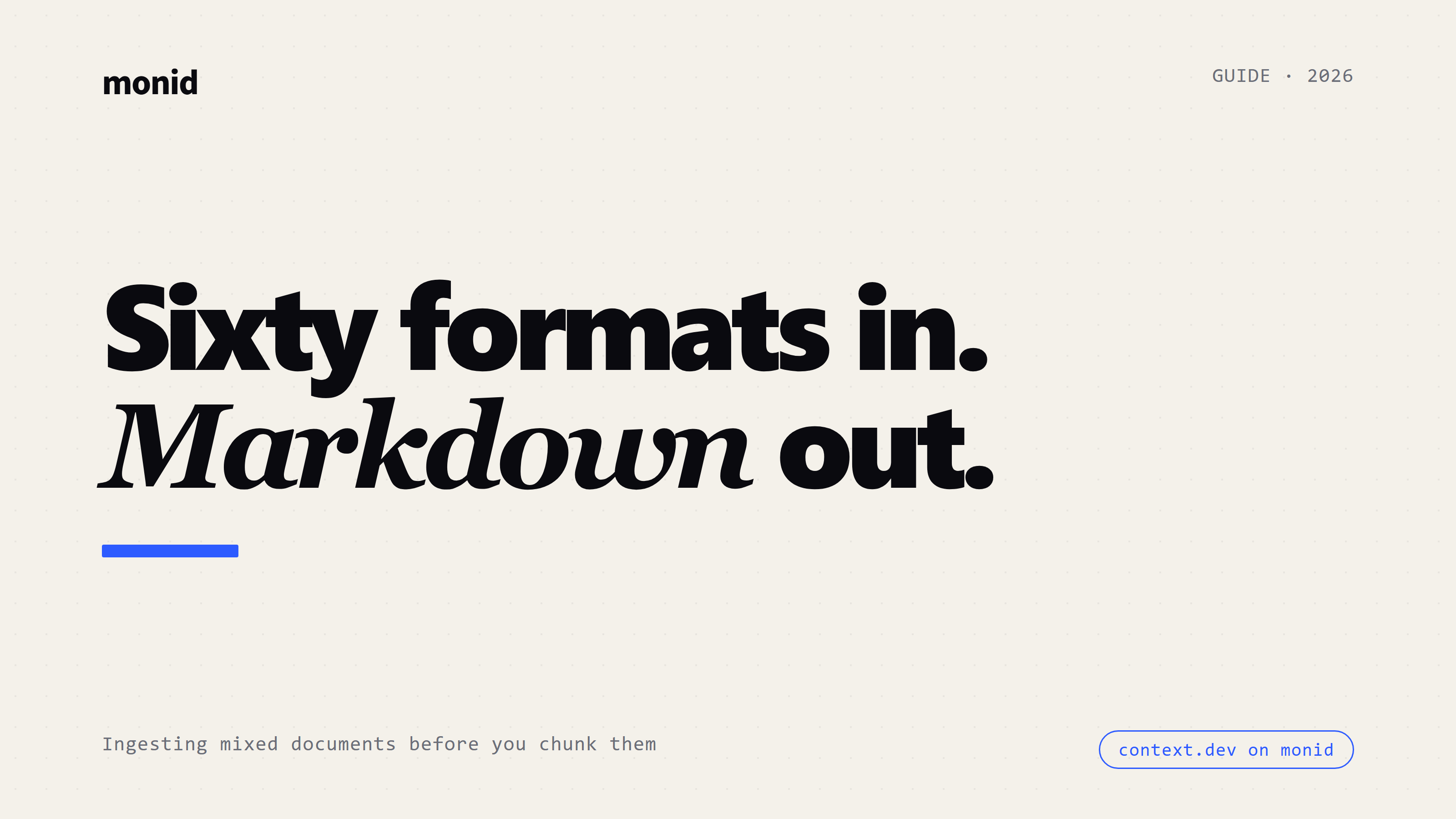 Ingesting Mixed Documents for LLM Embedding: PDF to Markdown