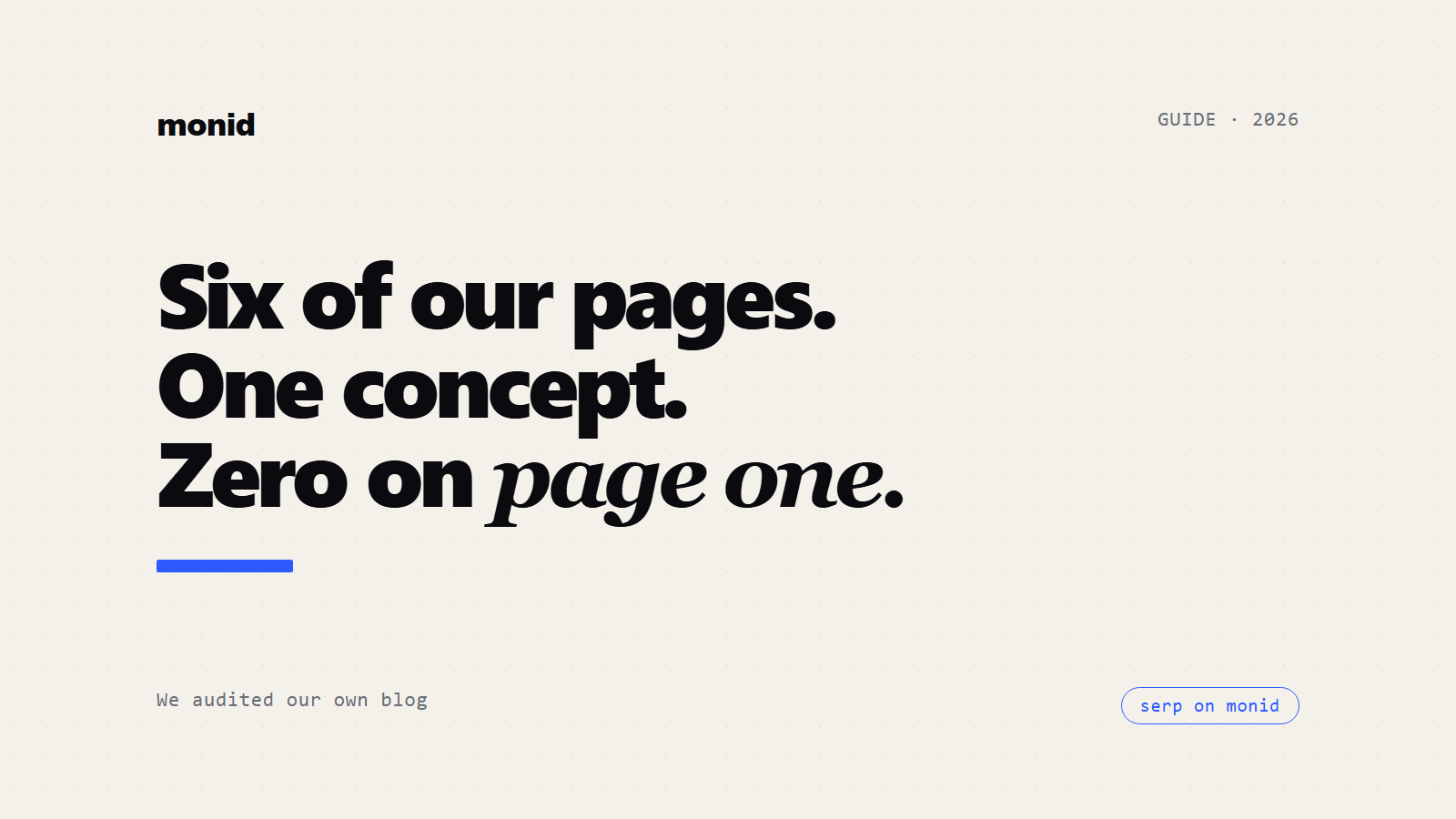 Keyword Cannibalization: We Found Six of Our Own Pages Fighting
