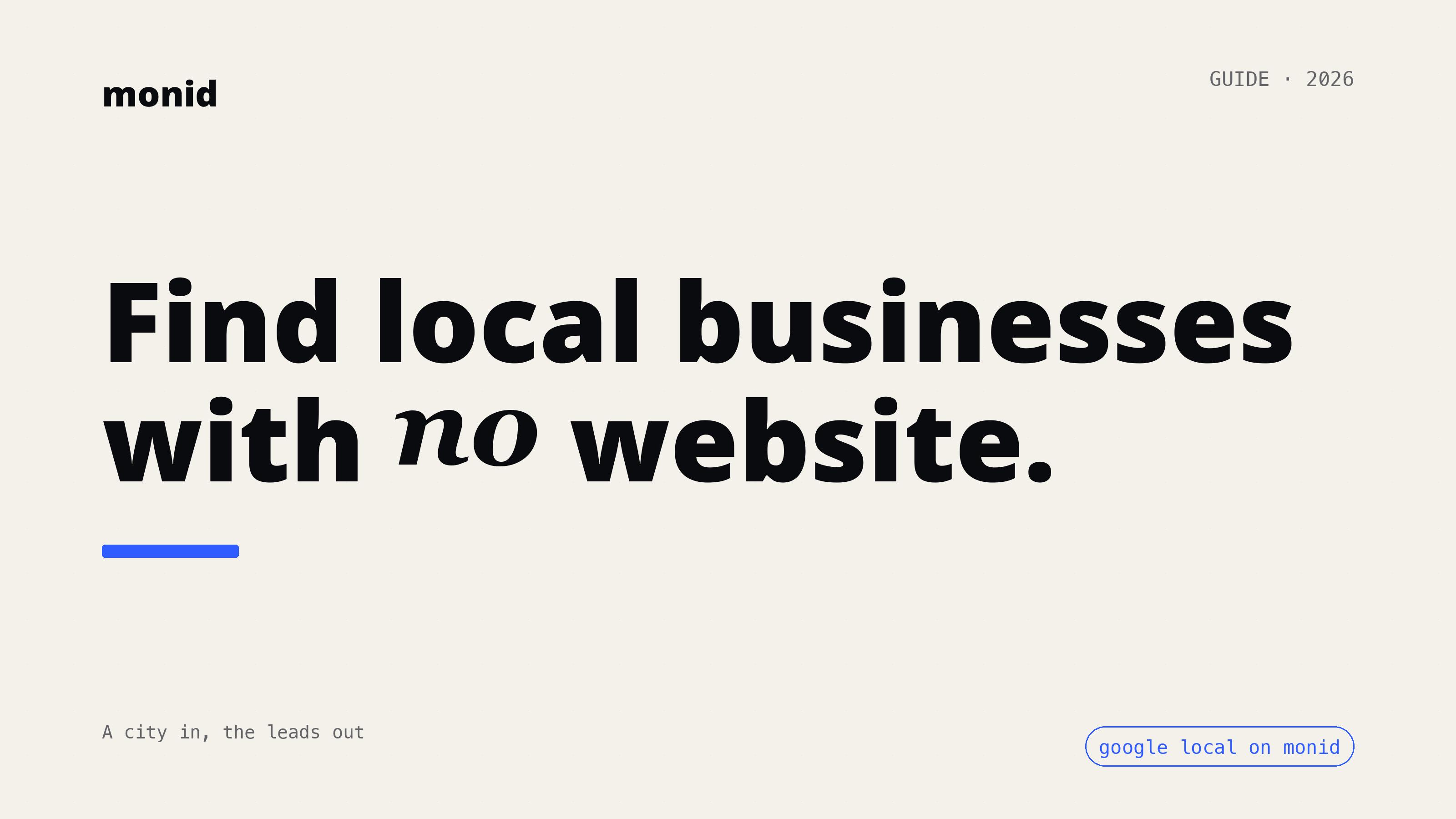 How to Find Local Businesses Without Websites