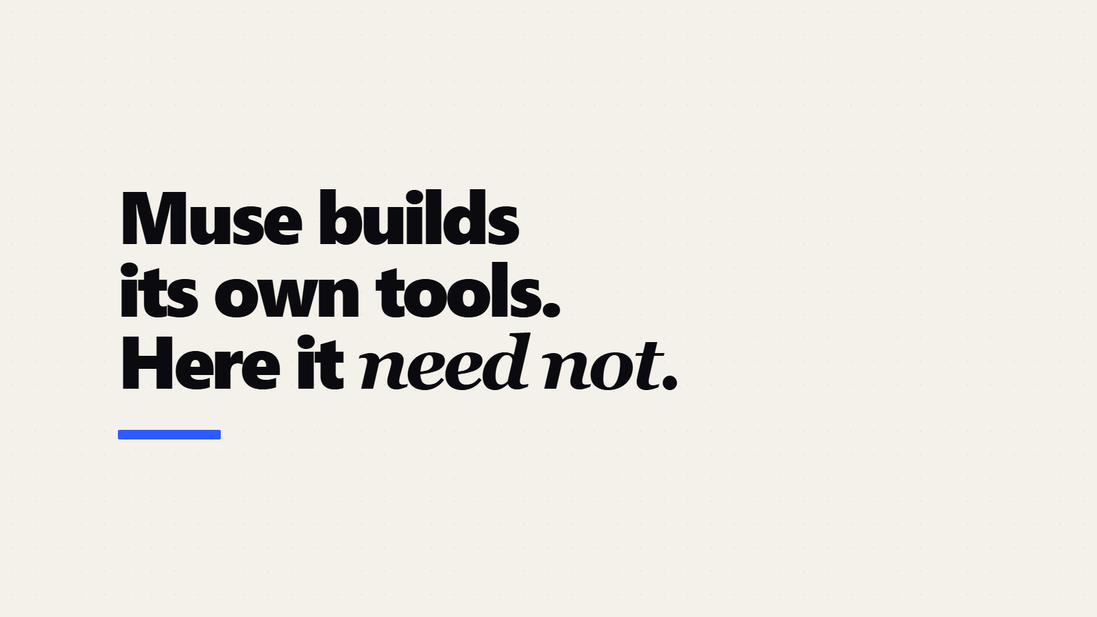 Meta Muse Builds Its Own Tools: Here It Does Not Have To