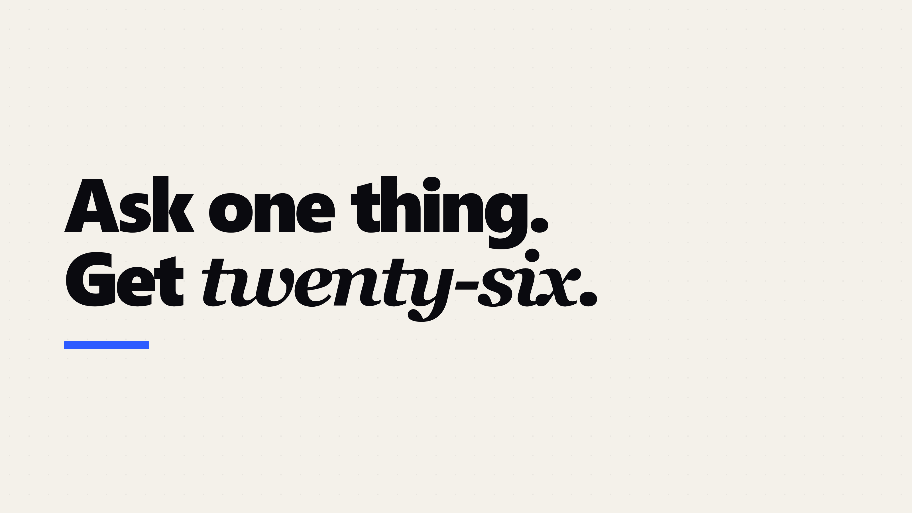 TinyCommand Asks One Question. The API Fills Twenty-Six.