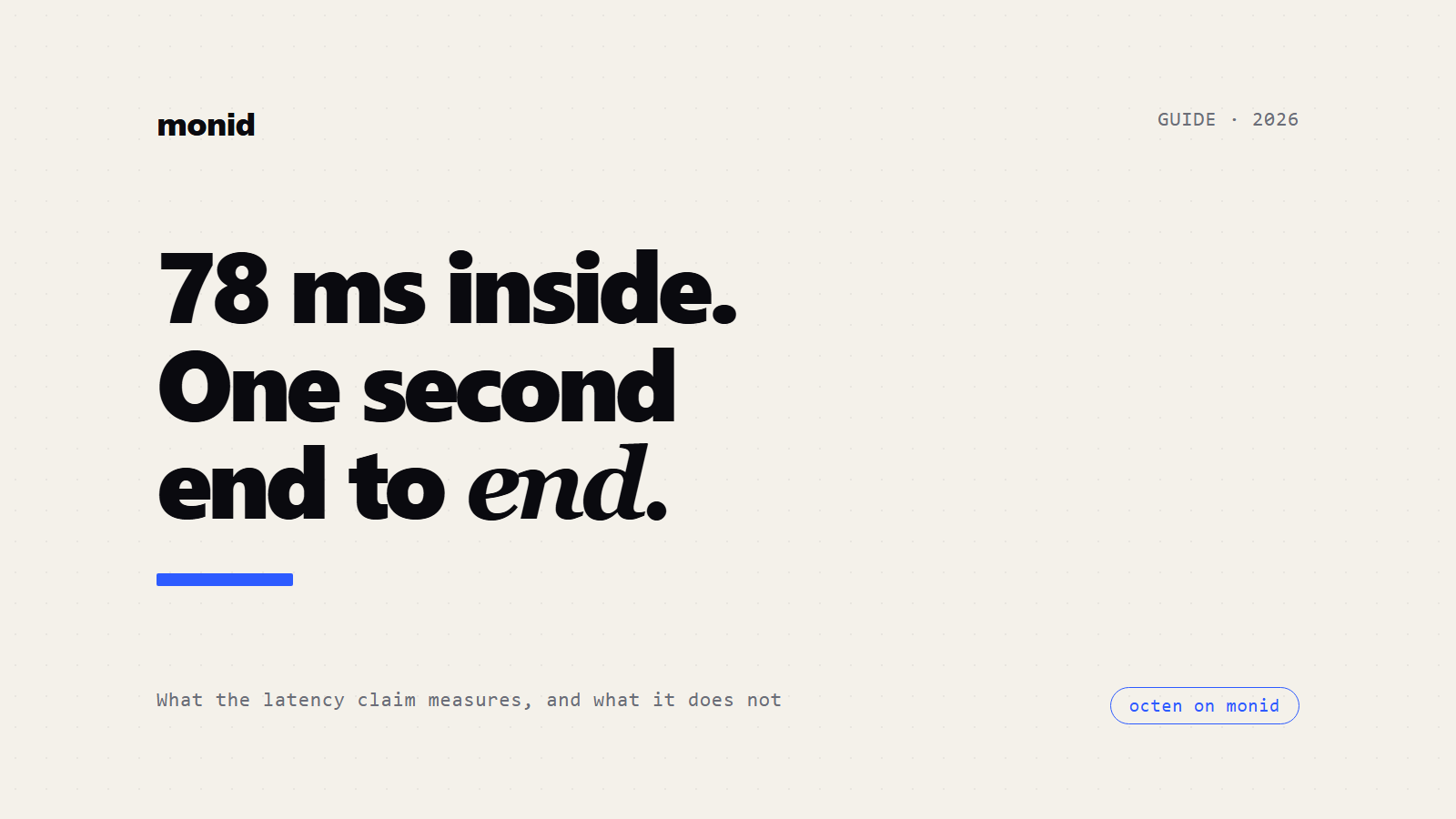 Octen AI Search API: 78 ms Inside, One Second End to End