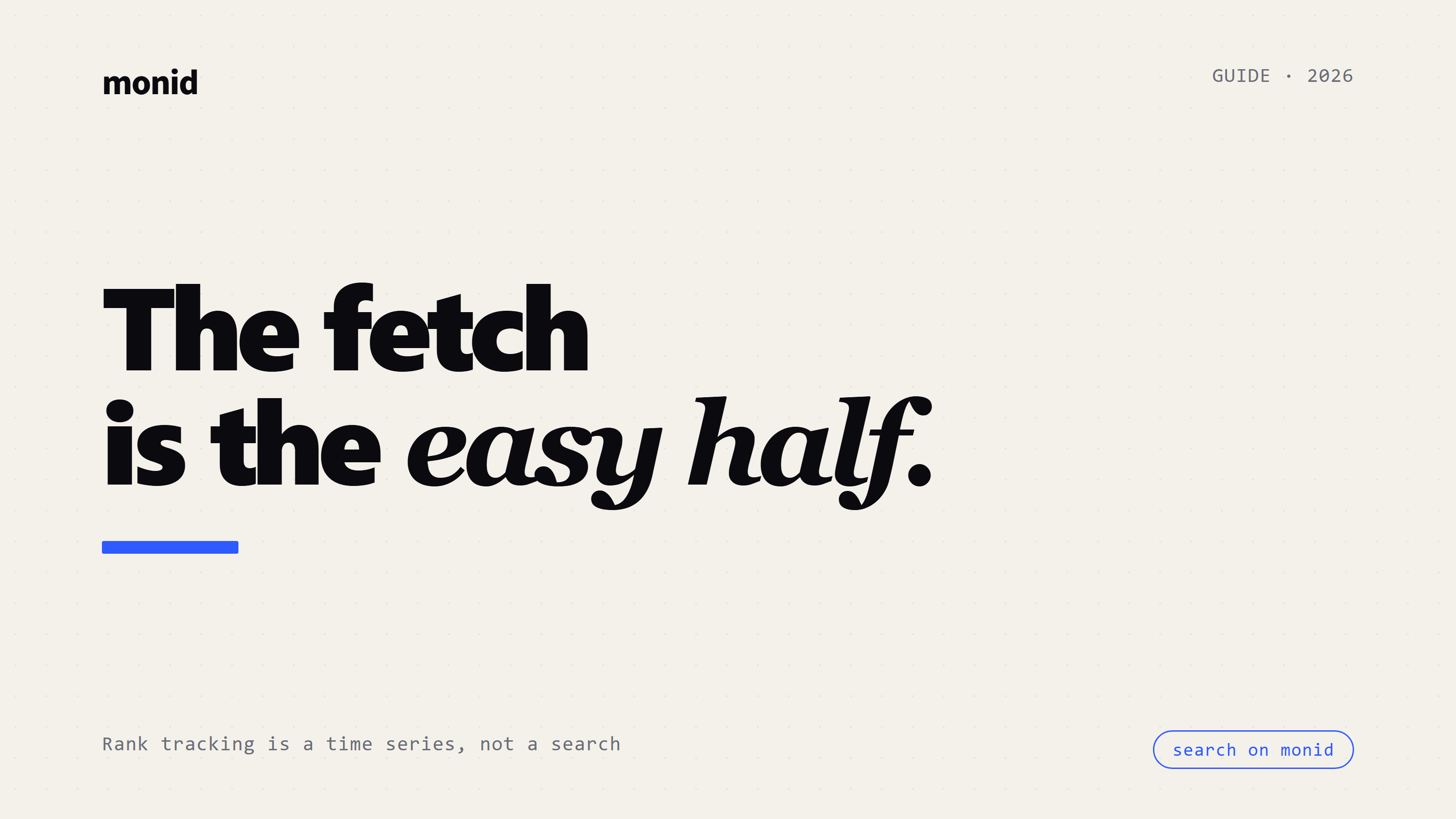 Rank Tracking API: The Hard Part Is Not the Fetch