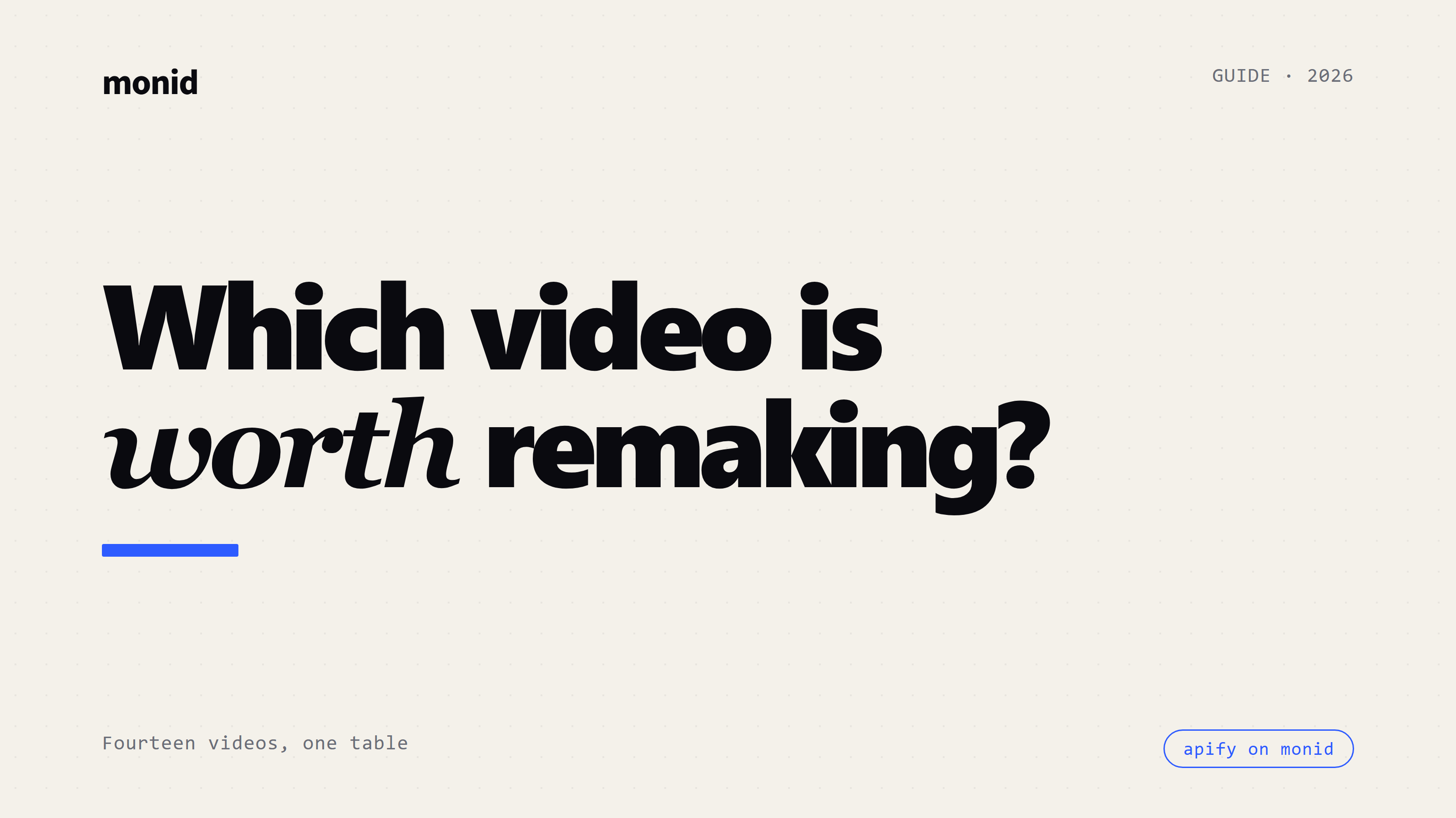 Oumomo Remakes the Winner. A TikTok Scraper Tells You Which.