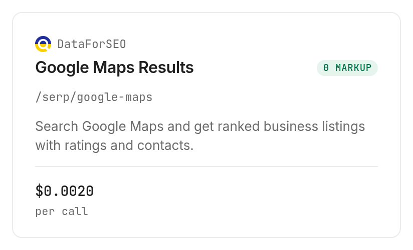 How to Check Google Maps API Fees for Your Agent — Monid